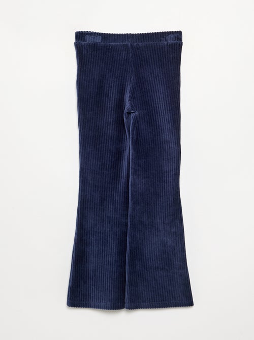 Effen ribfluwelen broek - Kiabi