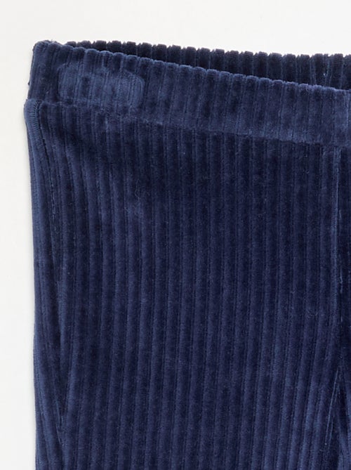 Effen ribfluwelen broek - Kiabi