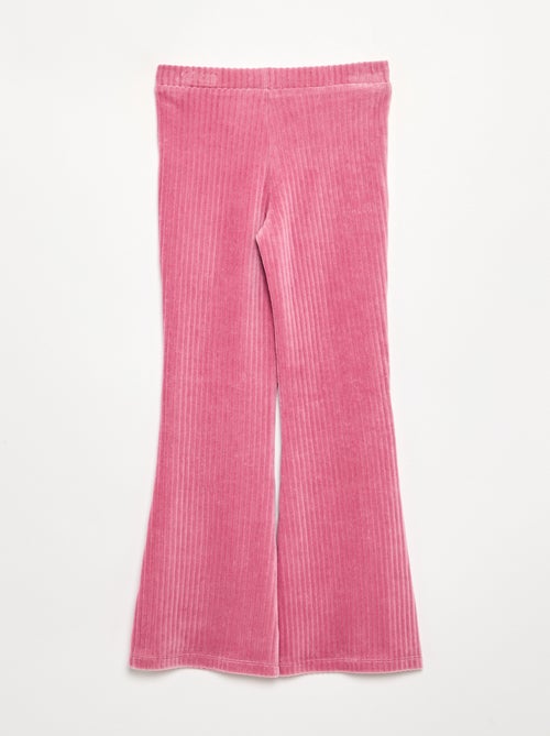 Effen ribfluwelen broek - Kiabi