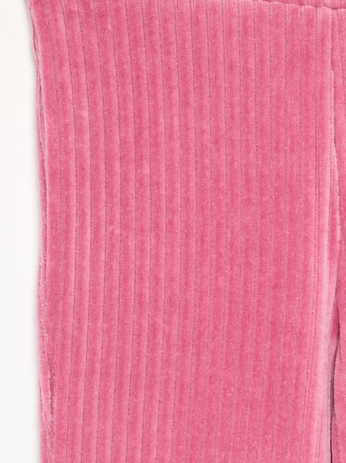 Effen ribfluwelen broek - Kiabi