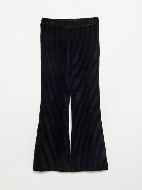 Effen ribfluwelen broek - Kiabi