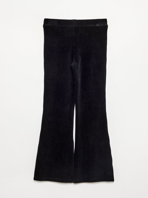 Effen ribfluwelen broek - Kiabi