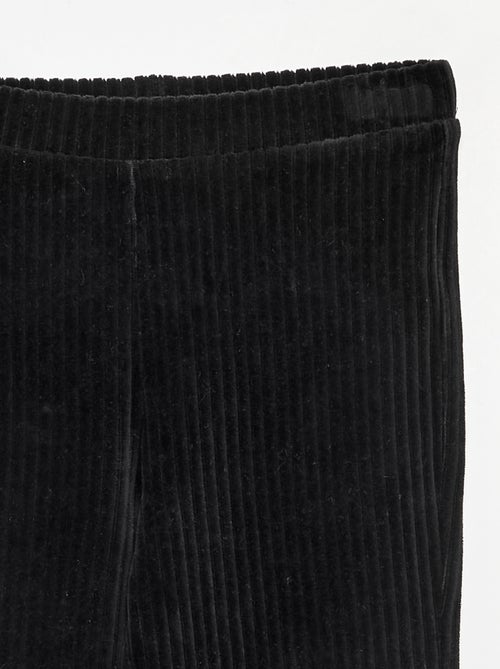 Effen ribfluwelen broek - Kiabi