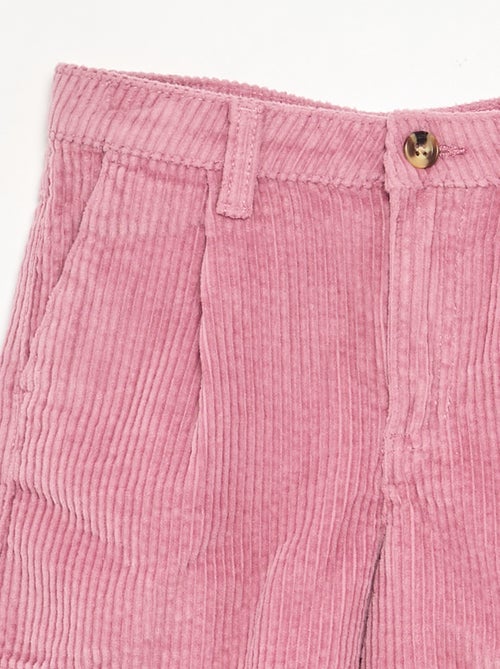 Effen ribfluwelen short - Kiabi