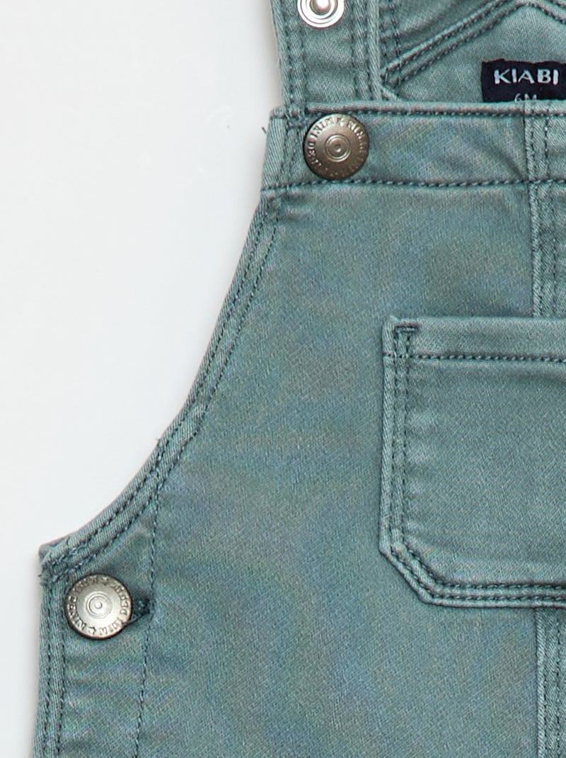 Effen salopette met verstelbare bandjes Blauw - Kiabi