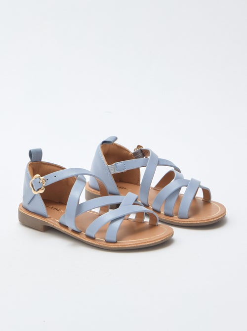 Effen sandalen met bandjes - Kiabi