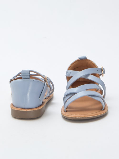 Effen sandalen met bandjes - Kiabi