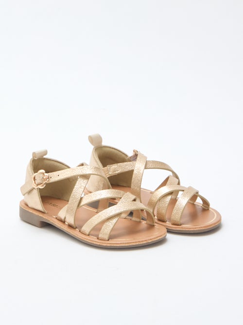 Effen sandalen met bandjes - Kiabi