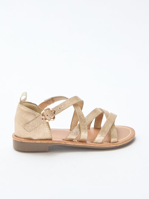 Effen sandalen met bandjes - Kiabi