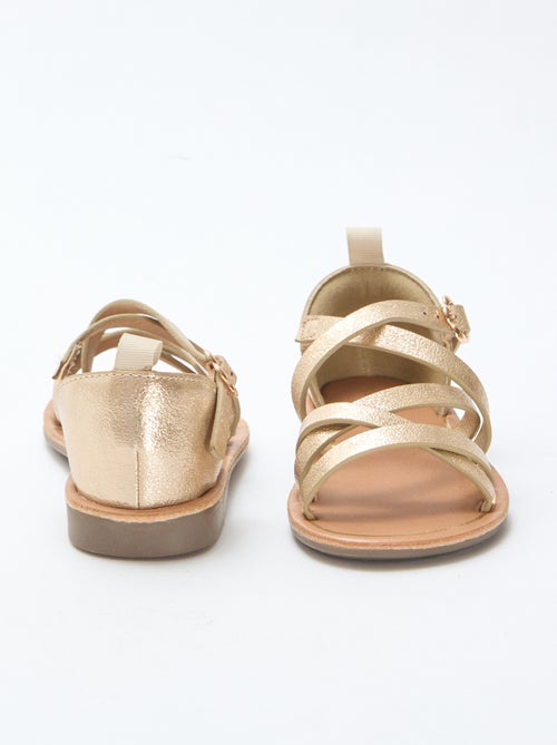 Effen sandalen met bandjes - Kiabi