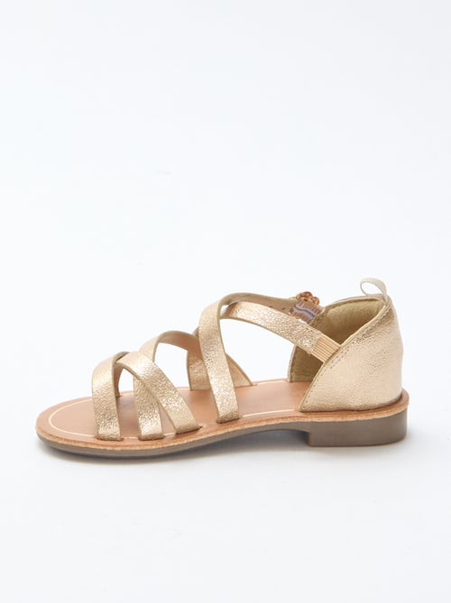 Effen sandalen met bandjes - Kiabi