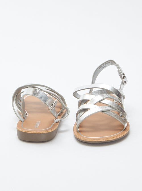 Effen sandalen met bandjes - Kiabi
