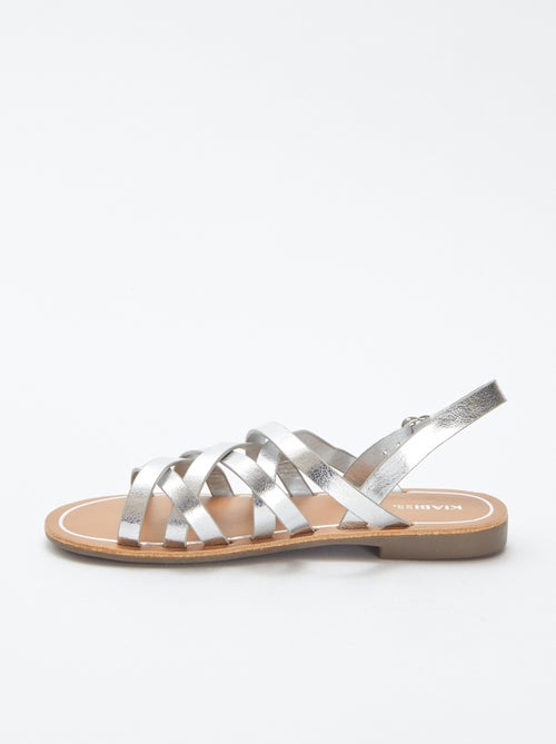 Effen sandalen met bandjes - Kiabi