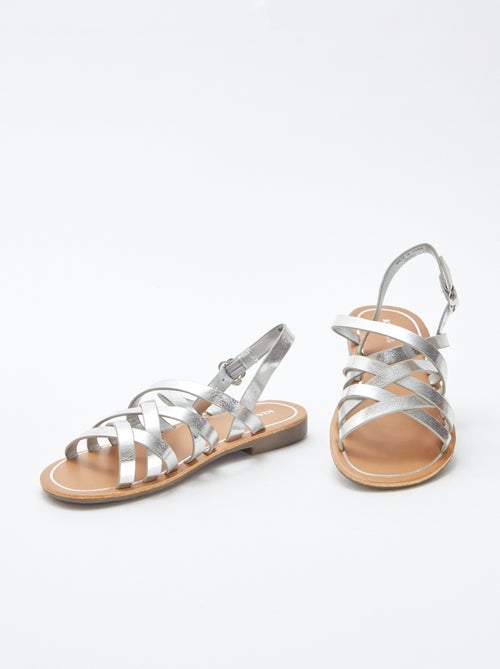 Effen sandalen met bandjes - Kiabi