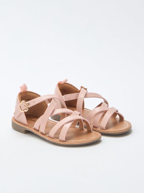 Effen sandalen met bandjes - Kiabi