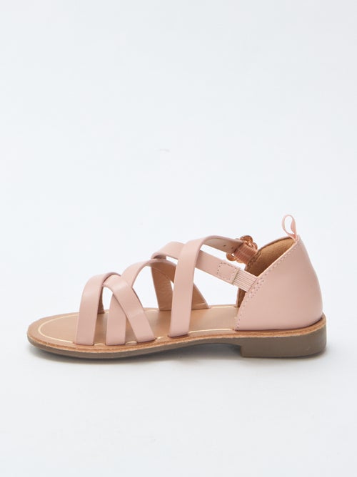 Effen sandalen met bandjes - Kiabi