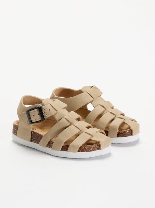 Effen sandalen met gespen - Kiabi