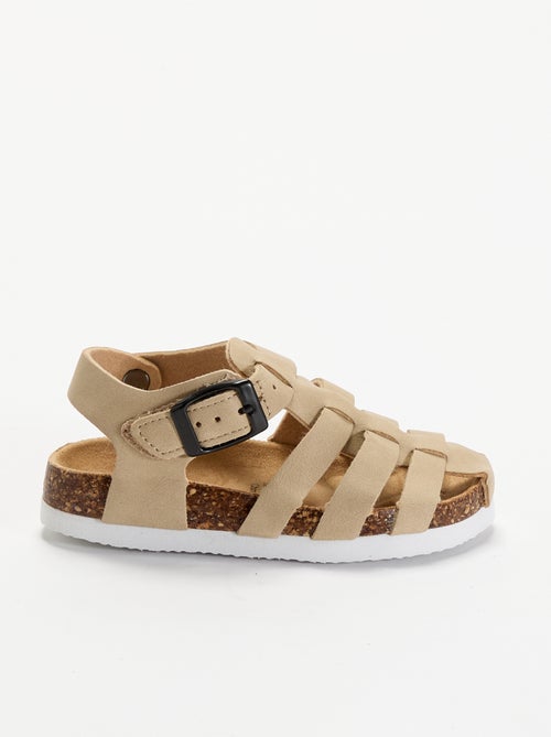 Effen sandalen met gespen - Kiabi