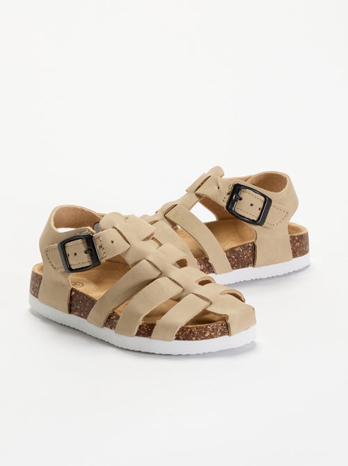 Effen sandalen met gespen - Kiabi