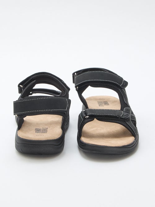 Effen sandalen met klittenband - Kiabi