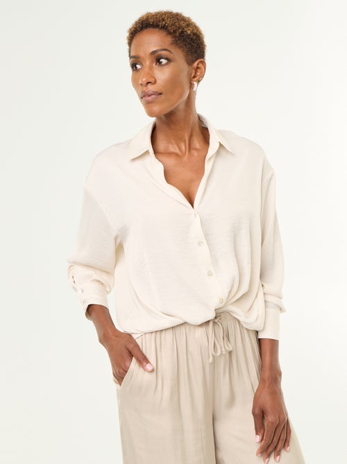 Effen satijnen blouse - Kiabi Effen satijnen blouse - Kiabi