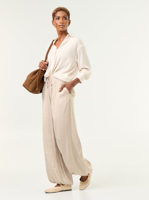Effen satijnen blouse - Kiabi Effen satijnen blouse - Kiabi