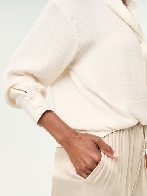 Effen satijnen blouse - Kiabi Effen satijnen blouse - Kiabi