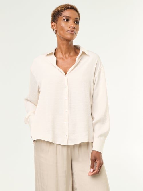 Effen satijnen blouse - Kiabi Effen satijnen blouse - Kiabi