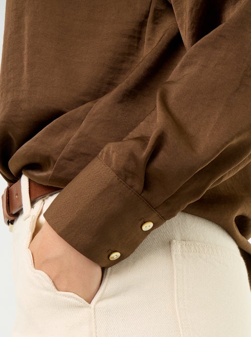 Effen satijnen blouse - Kiabi Effen satijnen blouse - Kiabi