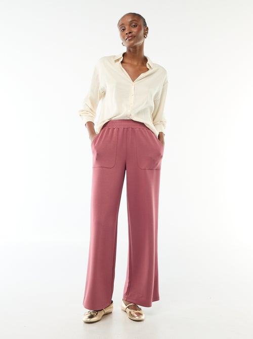 Effen satijnen blouse met lange mouwen - Kiabi