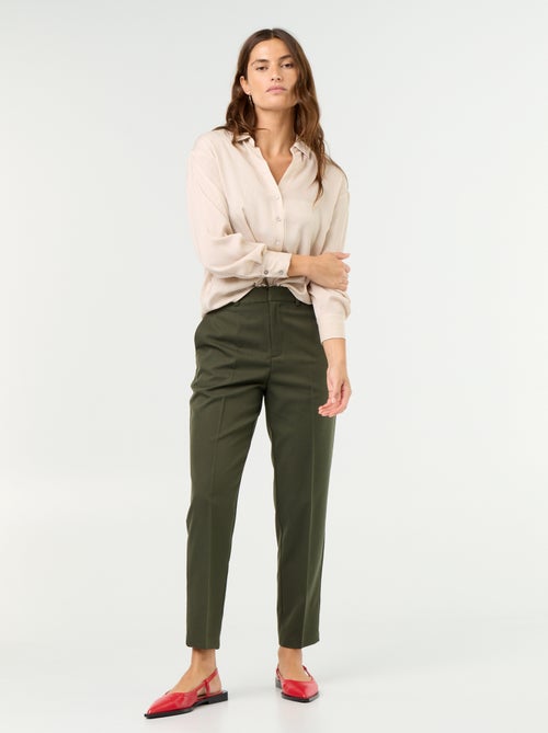 Effen satijnen blouse - Kiabi