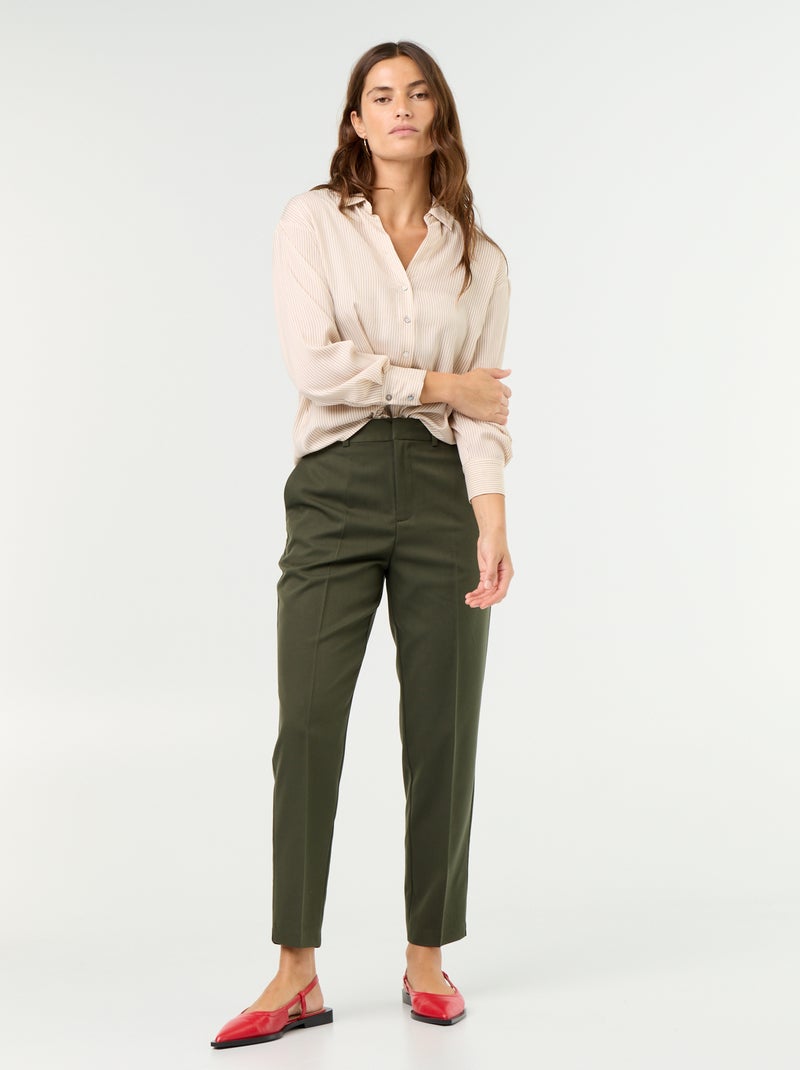 Effen satijnen blouse Wit - Kiabi