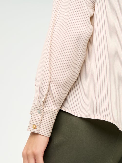 Effen satijnen blouse - Kiabi
