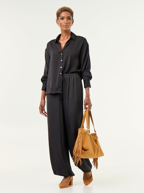 Effen satijnen blouse - Kiabi Effen satijnen blouse - Kiabi