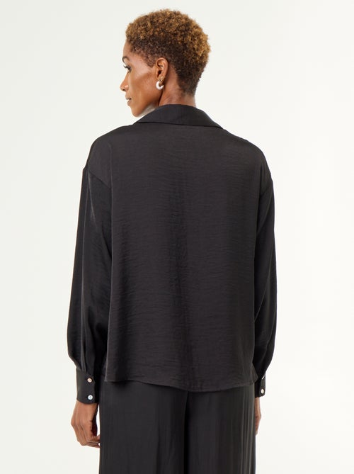 Effen satijnen blouse - Kiabi Effen satijnen blouse - Kiabi