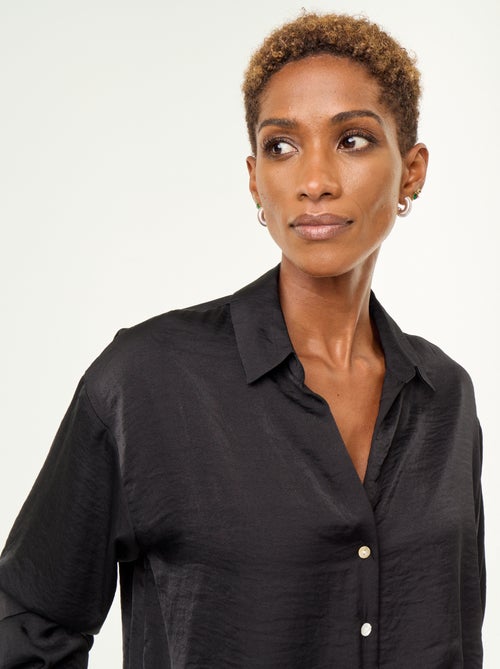 Effen satijnen blouse - Kiabi Effen satijnen blouse - Kiabi