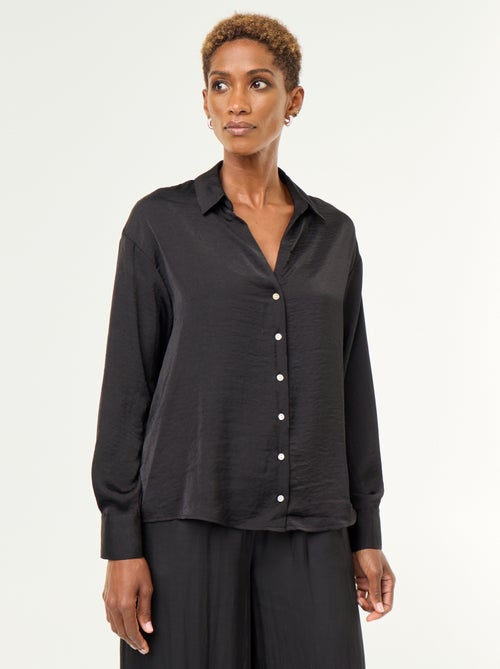Effen satijnen blouse - Kiabi Effen satijnen blouse - Kiabi