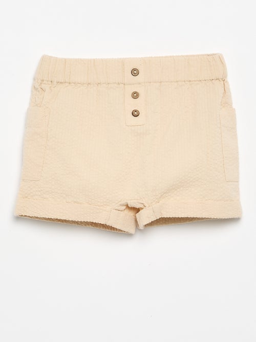Effen seersucker short - Kiabi