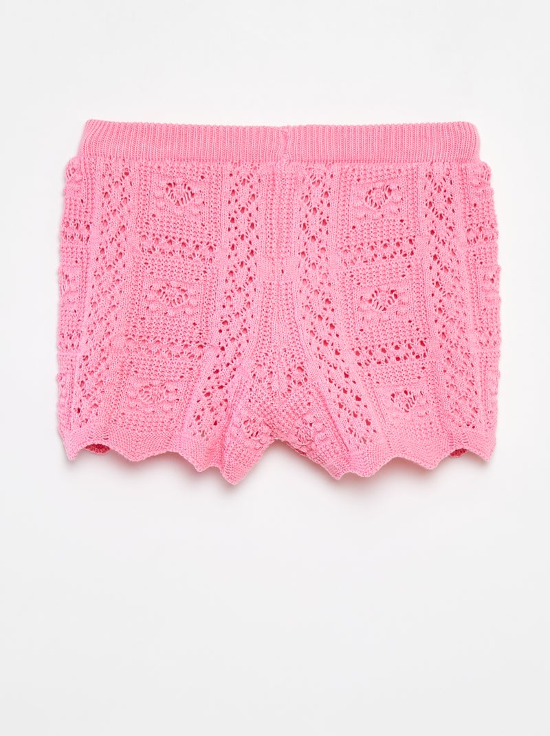 Effen short in haakwerk ROSE - Kiabi