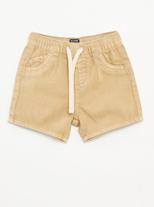 Effen short met aantrekkoordjes - Kiabi
