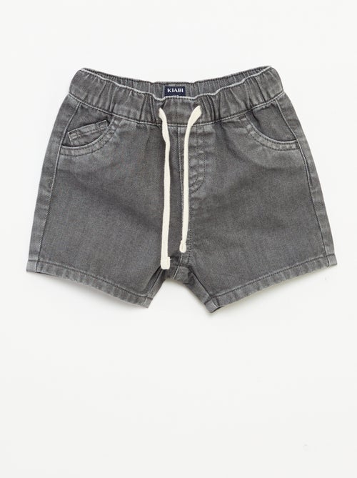 Effen short met aantrekkoordjes - Kiabi