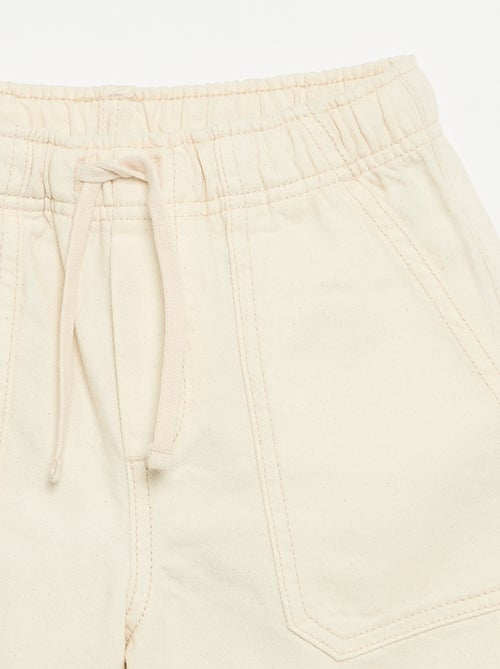 Effen short met elastische taille - Kiabi