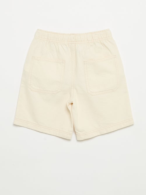 Effen short met elastische taille - Kiabi