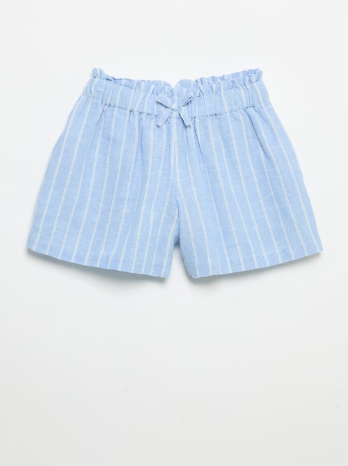 Effen short met fantasie strik - Kiabi