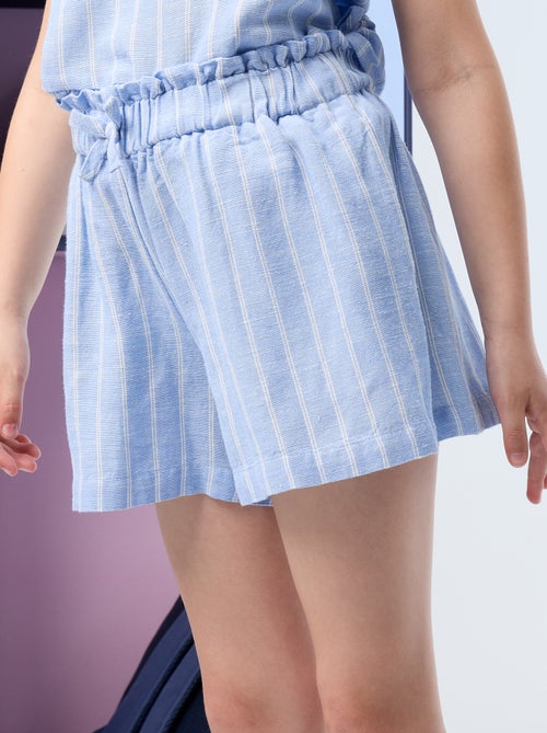 Effen short met fantasie strik - Kiabi