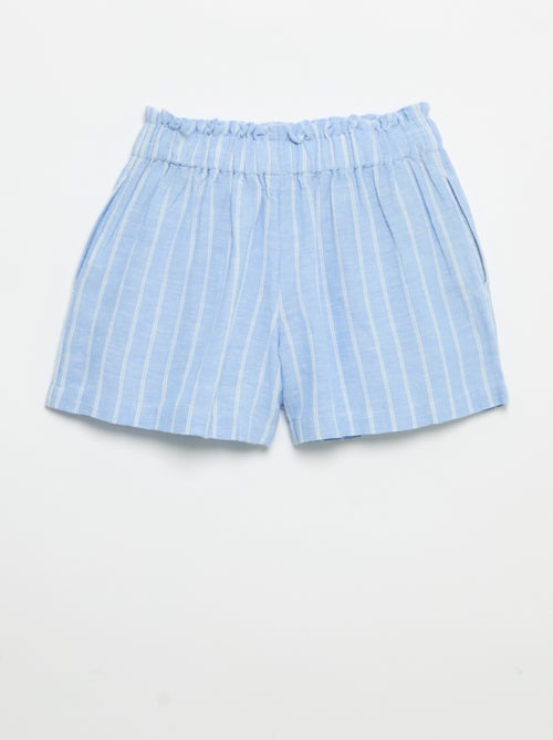 Effen short met fantasie strik - Kiabi