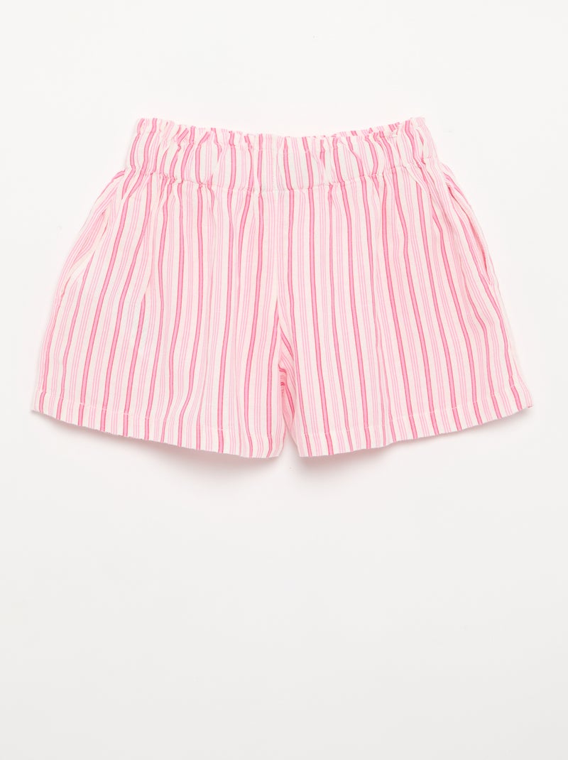 Effen short met fantasie strik Rose - Kiabi