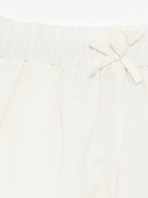 Effen short met fantasie strik - Kiabi