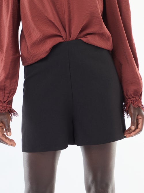 Effen short met hoge taille - Kiabi