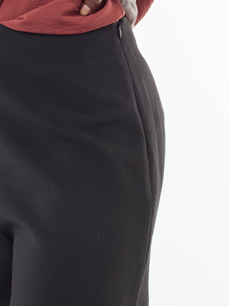 Effen short met hoge taille zwart - Kiabi